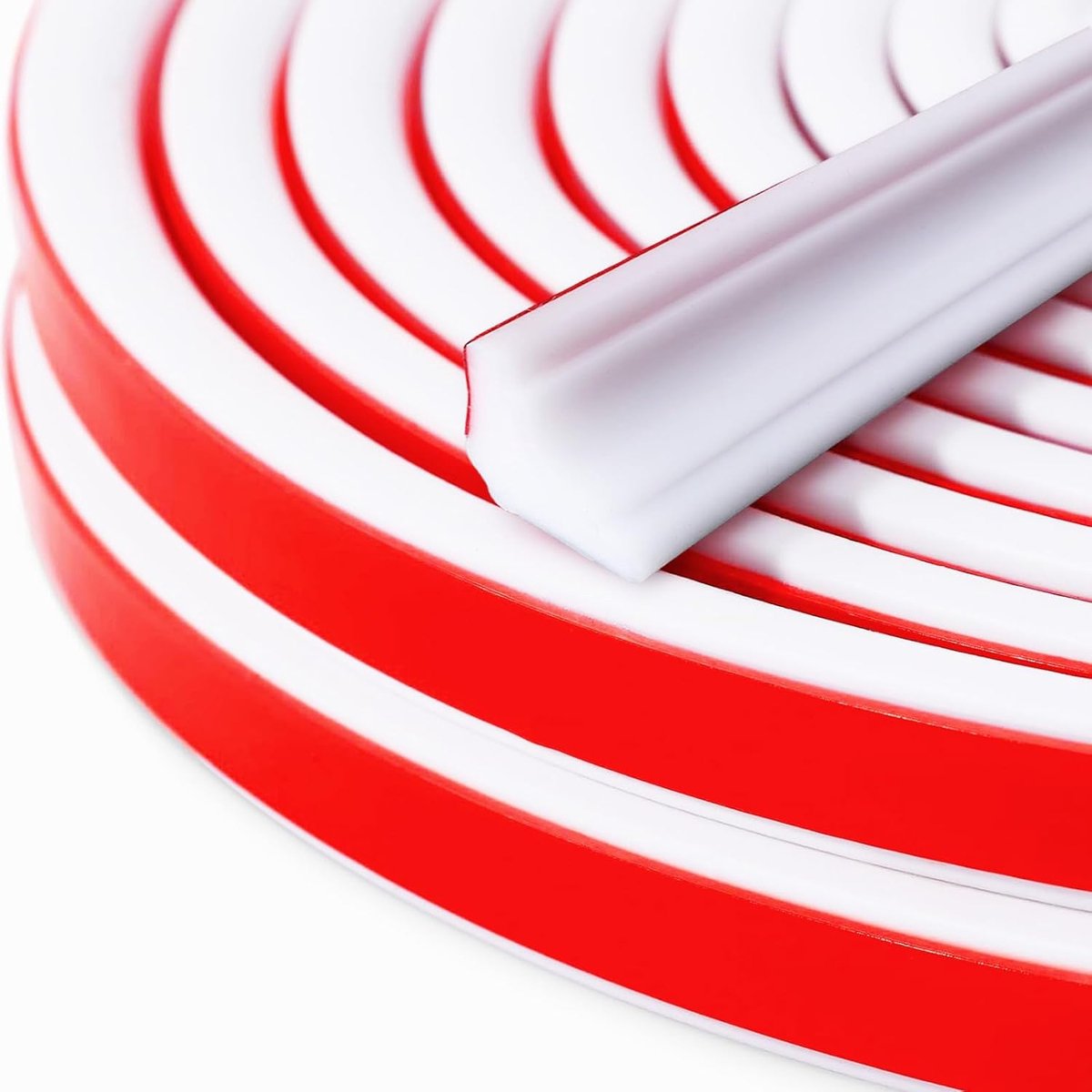 SnelShoppen - RANJIMA Flexibele Plafond- en Wanddecoratie Mouldings TPE Driehoekige Hoek Wit voor Eindafwerking Keuken Werkbladen Tegelranden (6 m, 12