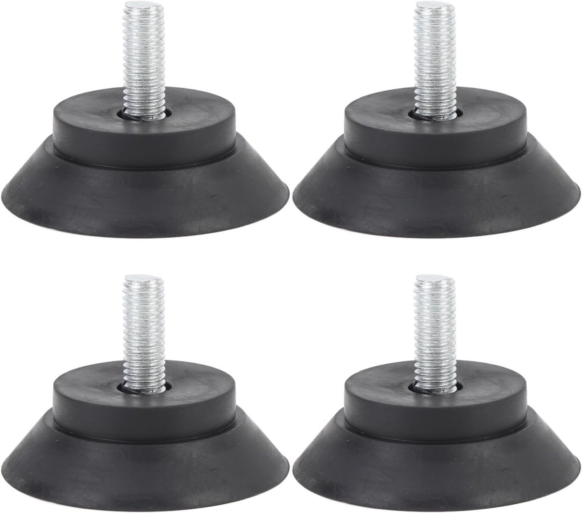 SnelShoppen - 4 Stuks Anti-slip Rubber Zuignappen voor Meubels, Sterke Bevestiging met Schroef, Voor Tafelpoten, Stoelen, Armstoelen, Voetenbanken, Be