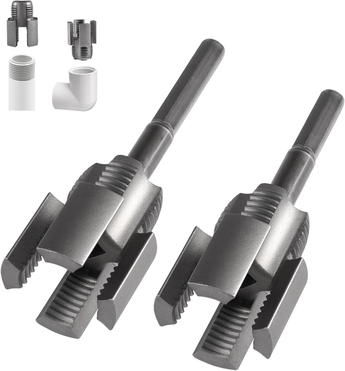 SnelShoppen - 2pcs 2 in 1 Pijpgewindeboor voor Binnen en Buiten, Pijp Winden Schneider 1/2 Inch Hoofdschakelaar voor Professioneel Sanitair en Industr