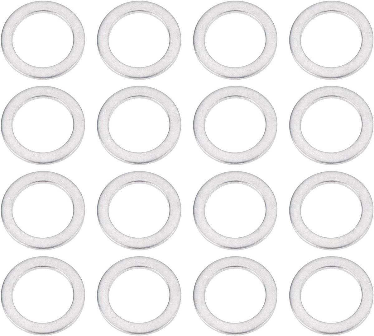 SnelShoppen - 100 stks Aluminium Afdichting Ring Pakkingen 10x14x1mm Vorm A DIN 7603 - Duurzaam, Corrosiebestendig, Nauwkeurig, Voor Diverse Toepassin