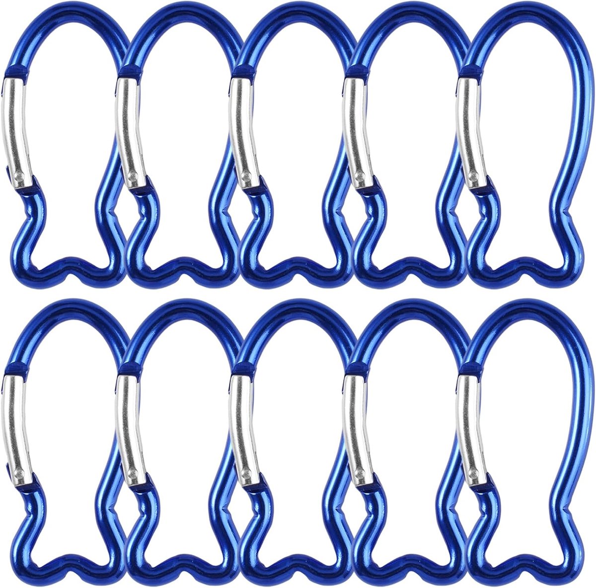 SnelShoppen - Fishing Climbing Karabijnhaken Set, Aluminium Zelfsluitende Clips, 6 Meters, Zwart voor Kamperen, Vissen, Hond Keten, Outdoor Activiteit