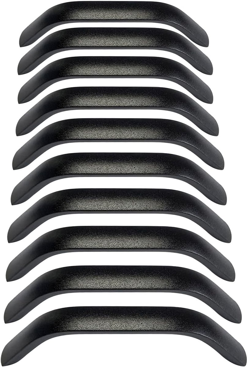 Arch handgreep voor kasten, lades en deuren in keuken/badkamer, 240 mm gatafstand, 224 mm lengte, 10 stuks, zwart, moderne stijl, duurzaam en ergonomisch