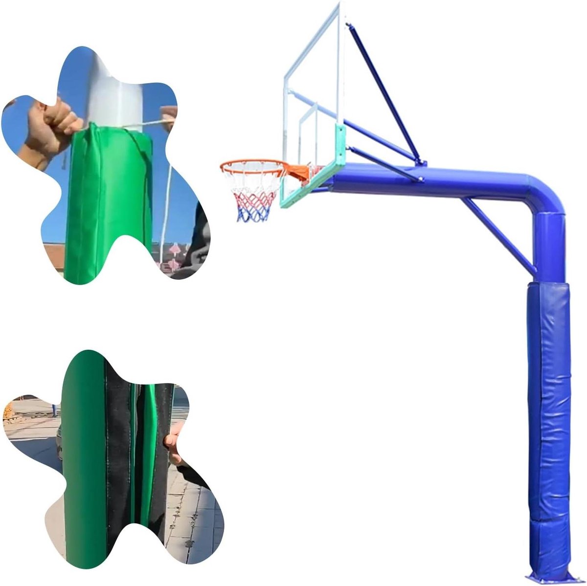 Basketbalpaal Beschermer - Paal Kussen - Veilig Sporten - Schokabsorberend - Dia 7.0cm - Blauw