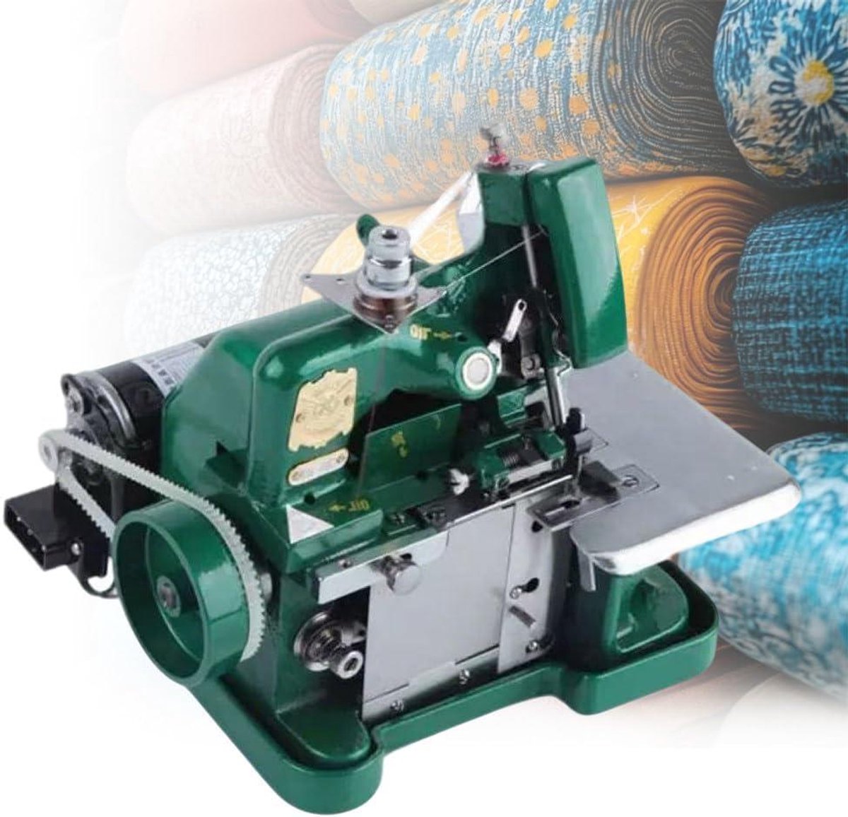 Overlockmachine - Lockmachine Industriële Machine - Professioneel Naaiwerk - Automatische Draadafsnijding - 3000 steken/min - Groen