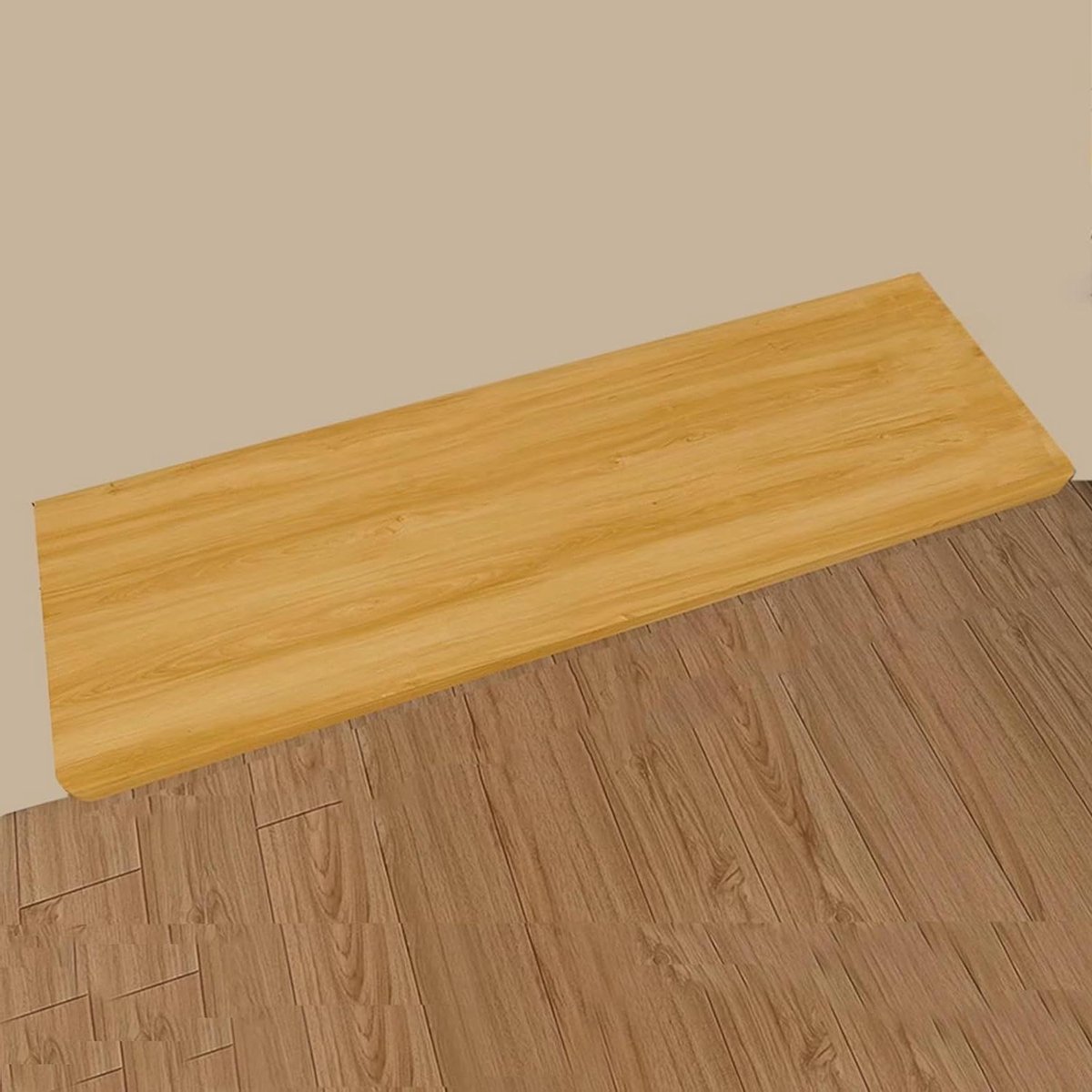Opvouwbare Wandtafel - Klaptafel Muurmontage - Ruimte Besparen - Afgeronde Hoeken - 40 x 30 cm - Messing