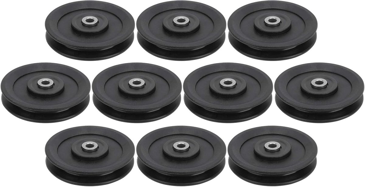 10pcs 115mm Bearing Pulley Wheel Nylon Fitness Bearing Pulley Home Gym Attachments Exercise Strength Training - ShopVlot