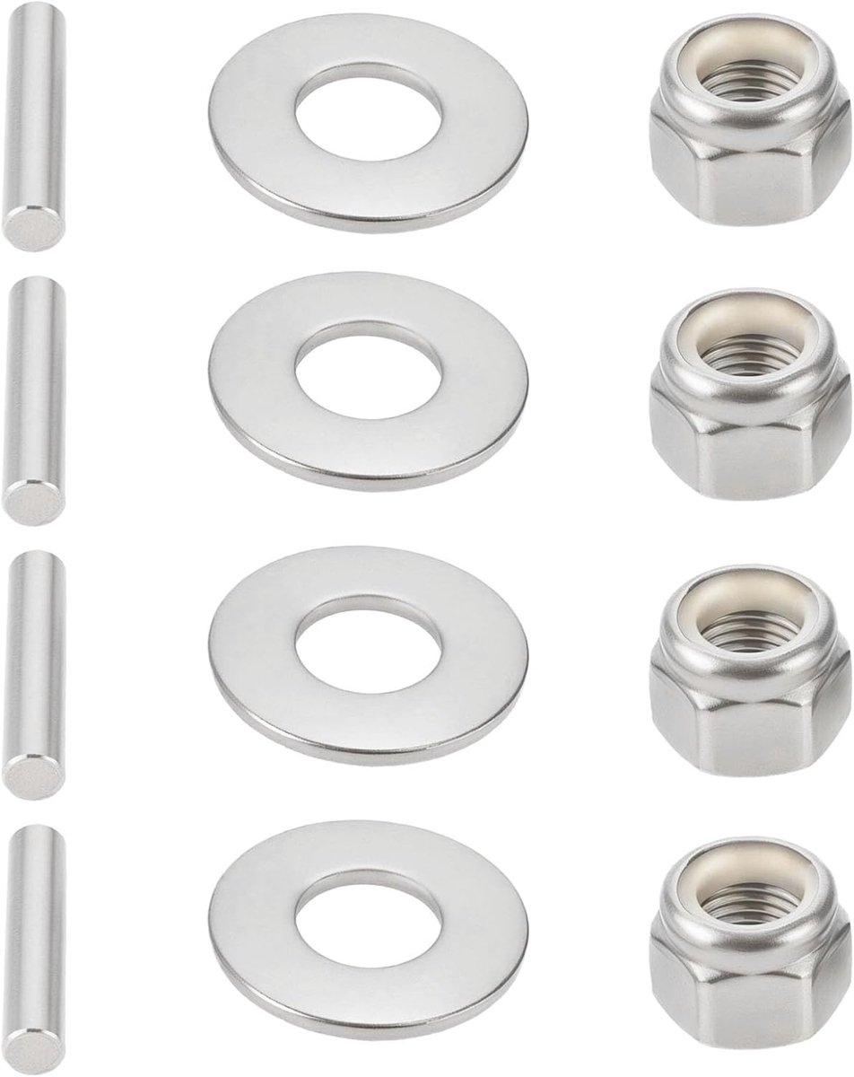 SnelShoppen - 2 Sets Prop Shear Pin Moer Kit met Ringen Vervangingsonderdeel 1865019 Geschikt voor Minn Kota Trolling Motor MKP-33 MKP-38