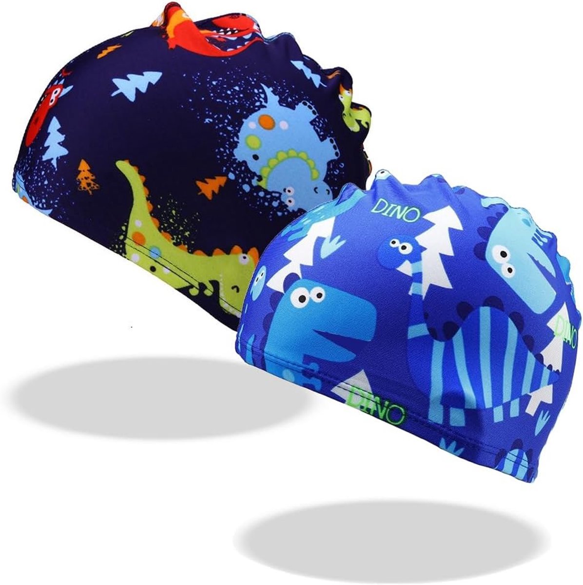 Dinosaur Zwemcap voor Kinderen van 4-10 Jaar, Waterdicht, Comfortabel en Unisex