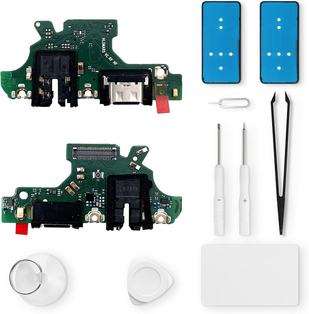 Oplaadaansluiting voor Huawei P30 Lite, oplaadaansluiting, reserveaansluiting met hoofdtelefoon, jackmicrofoon, reparatieset