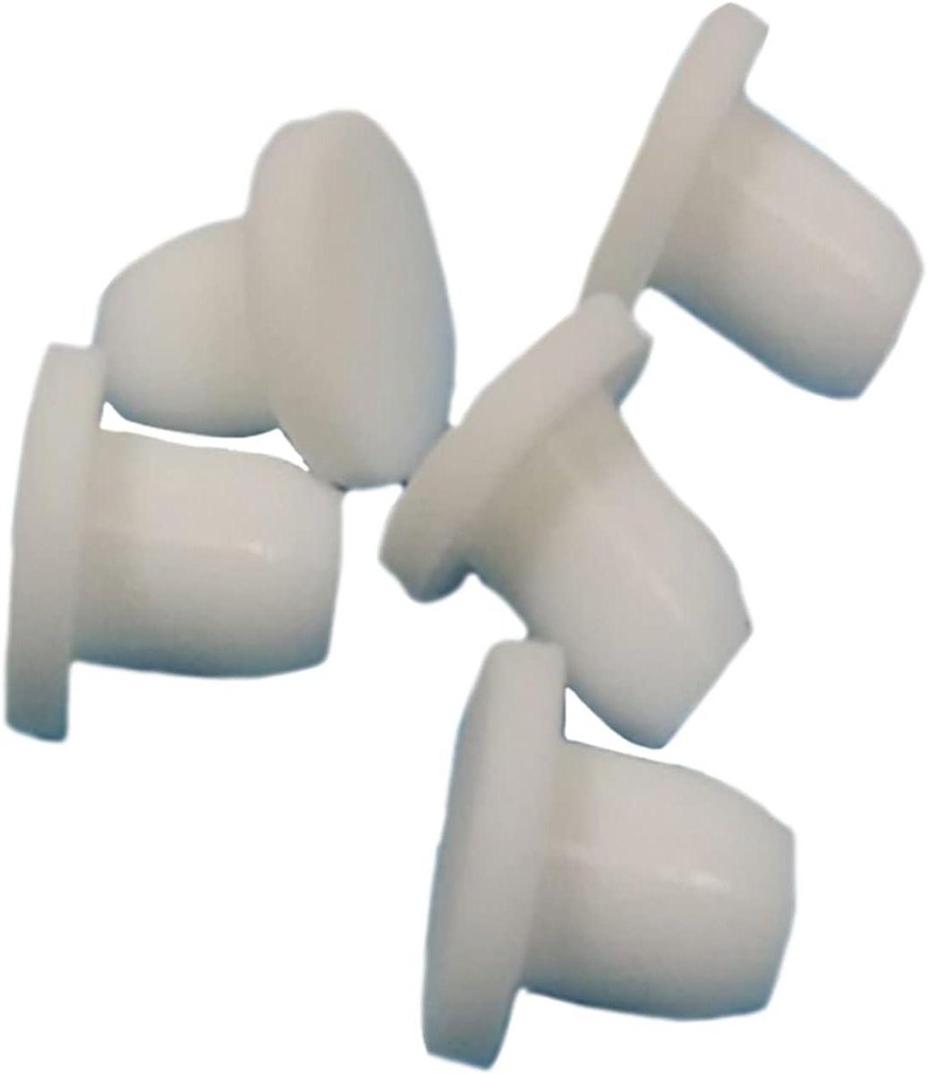 Rubberen Afsluitpluggen - Gatdopjes Sealing Plug - Meubels Afwerken - Hittebestendig - 8.3 mm - Wit