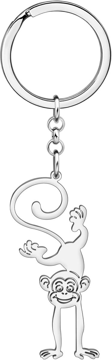 Afrika Gorilla Sleutelhanger Auto Sleutel Portemonnee Sleutelhanger Rvs Aap Geschenken Voor Vrouwen Meisjes Charms