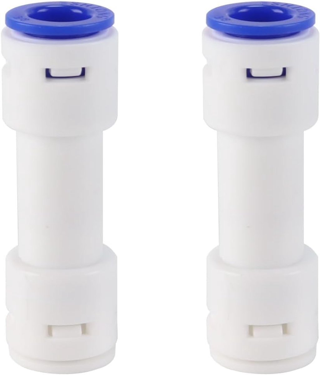 2 stuks 3/8" terugslagklep, druk-aansluitfittingen, snelkoppelfittingen, waterleidingadapter, waterleidingconnector, terugslagklep met één richting, 3/8 inch