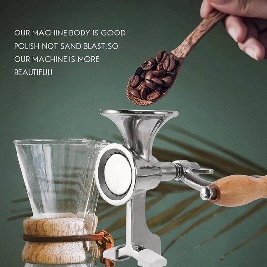 Handmatige Koffiemolen van RVS, Ideaal voor Koffiebonen, Granen en Havermout, Compact en Duurzaam 24x7.3cm — afbeelding 4