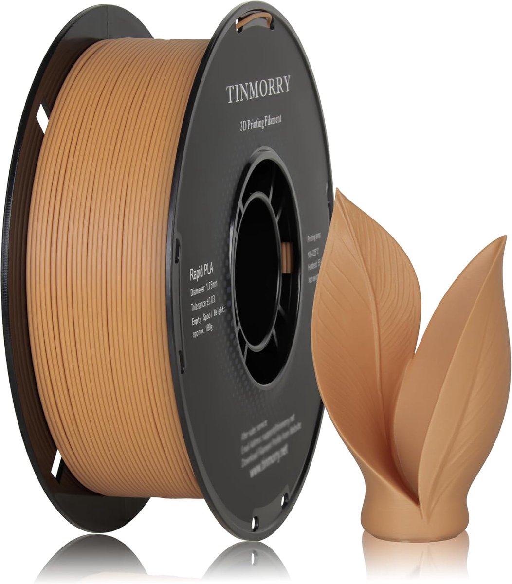 SnelShoppen - Rapid PLA-filament 1,75 mm 3D-printerfilament 1 kg Kaki - Weinig kromtrekken, geschikt voor beginners, ideaal voor decor modellen en dag