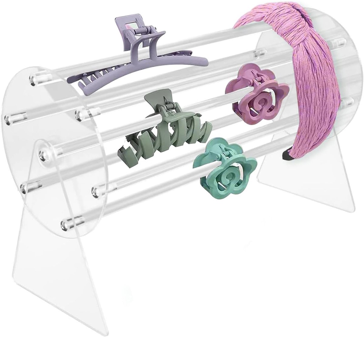 SnelShoppen - Claw Clip Organizer voor Haarspelden, 360 Graden Draaiend, Acryl Haaraccessoire, Handig Opslag voor Meisjes en Vrouwen, Haarspeld Houder