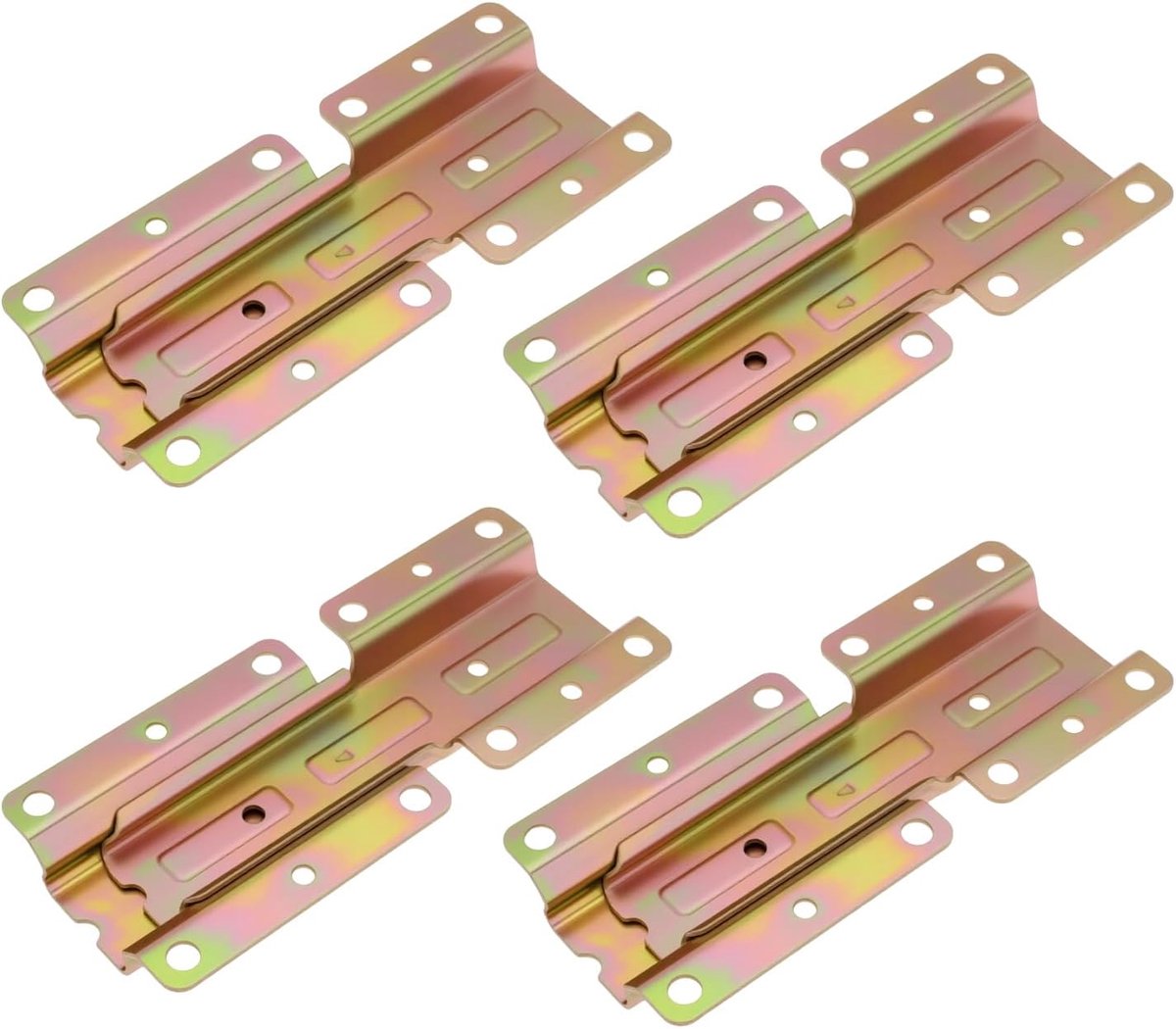SnelShoppen - 4x Heavy Duty Sofa Connectors 145x6.8cm Koude Gewalst Staal Meubelverbinders voor Grote Meubels Bank Bed Kast Tafel