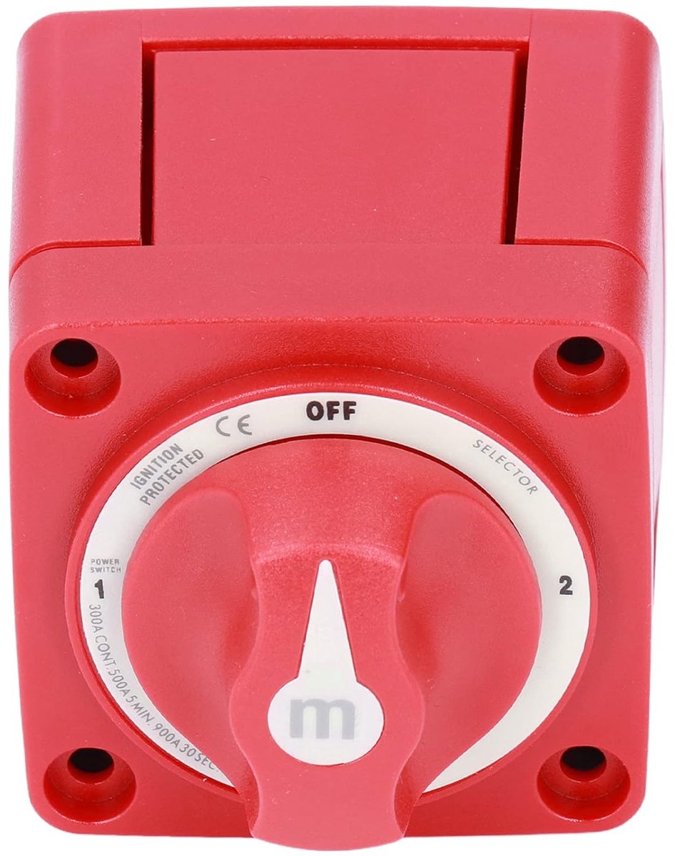 SnelShoppen - 300A Batterij Stroomonderbreker - Dubbel Circuit Isolator met Waterdicht Ontwerp - Voor Marine, Campers, Boten, Vrachtwagens en Aanhangw