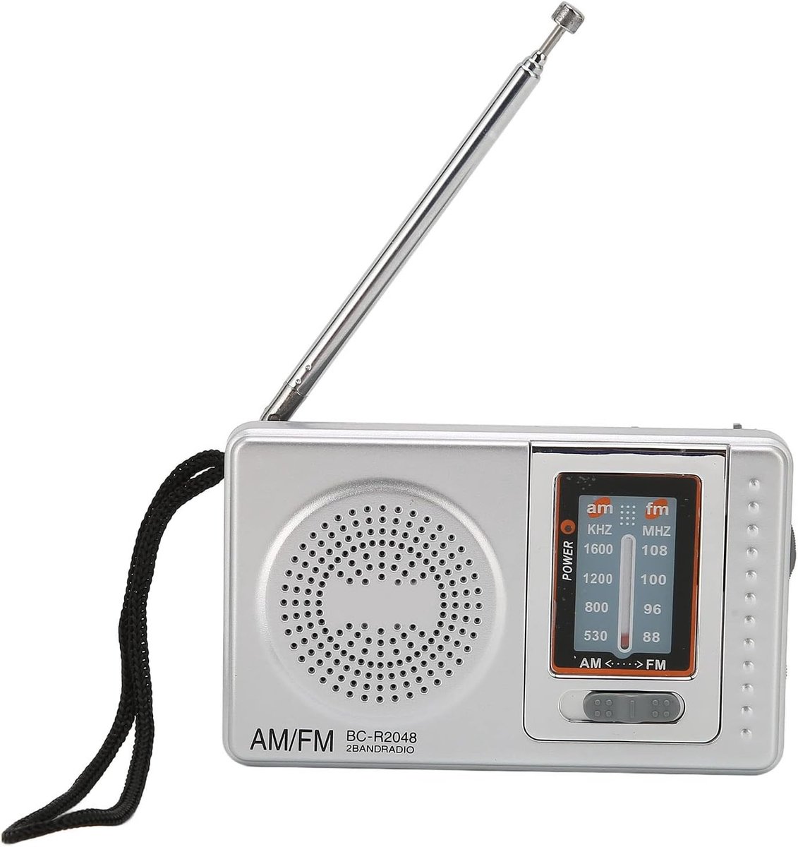 SnelShoppen - Draagbare AM/FM radio, transistor met chip, ingebouwde speaker, lichtgewicht en duurzaam, ideaal voor thuis, reizen, noodgevallen, enter