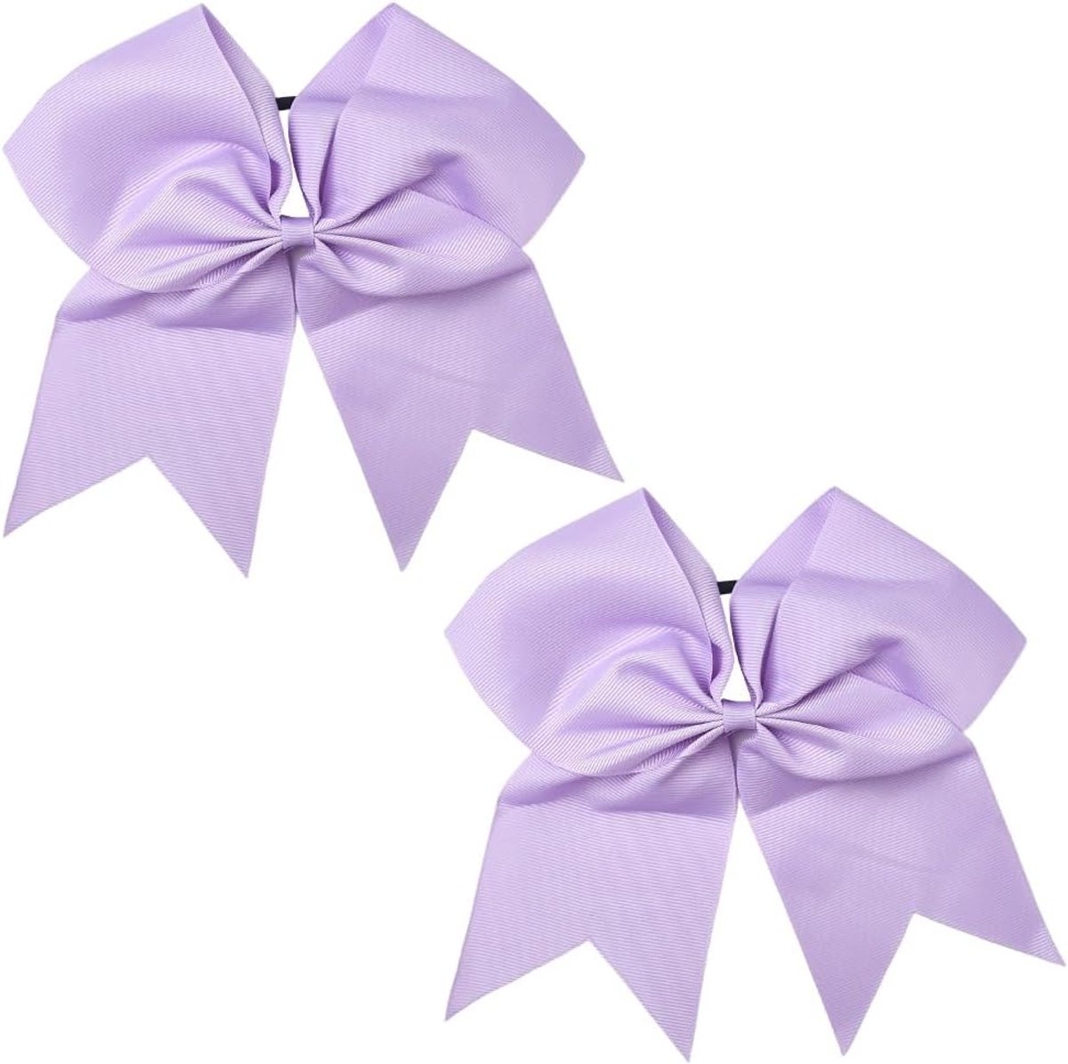 SnelShoppen - 2Pcs Cheerleading Haarbanden met Strik Haar Scrunchie Plum Groot Polyester Strik Ribben Jumbo Rubber Paardenstaart Houder Accessoires vo