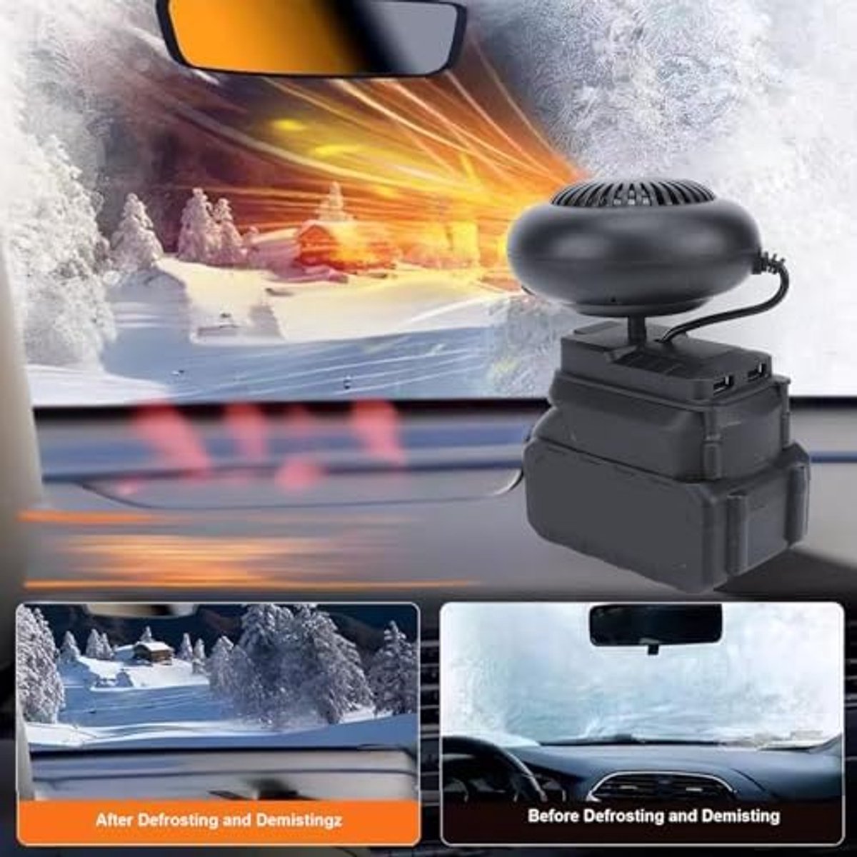 SnelShoppen - Draagbare Accu Verwarming, Draadloze Elektrische Kachel voor Auto, 12000mAh Batterij, Snelle Verwarming, Ideaal voor Buiten en Thuis, Vo