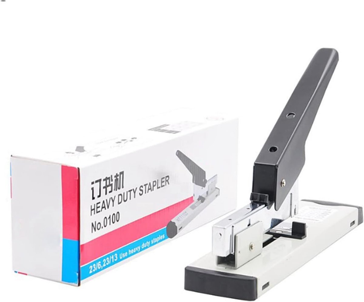 SnelShoppen - Heavy Duty Lijmstift, Aluminium Heftang, 100 Vellen, Grote Capaciteit, Ergonomische Handgreep, Ideaal voor Kantoor en Thuisgebruik