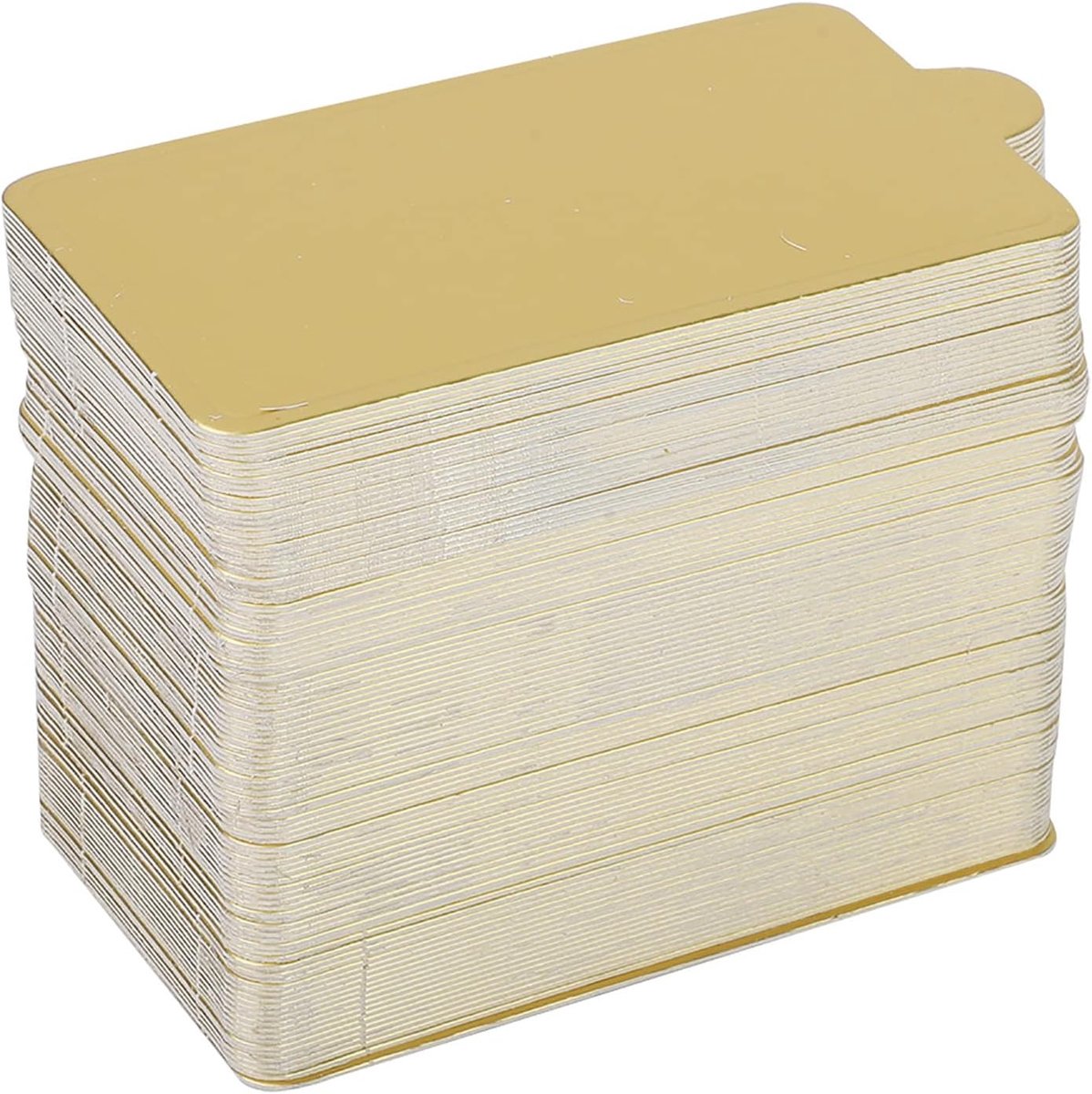 SnelShoppen - 100 Stuks Mini Gouden Cake Trays Voor Cupcakes, Desserts en Koekjes - Glanzend en Aantrekkelijk - Papieren Presentatie Voor Feesten en D