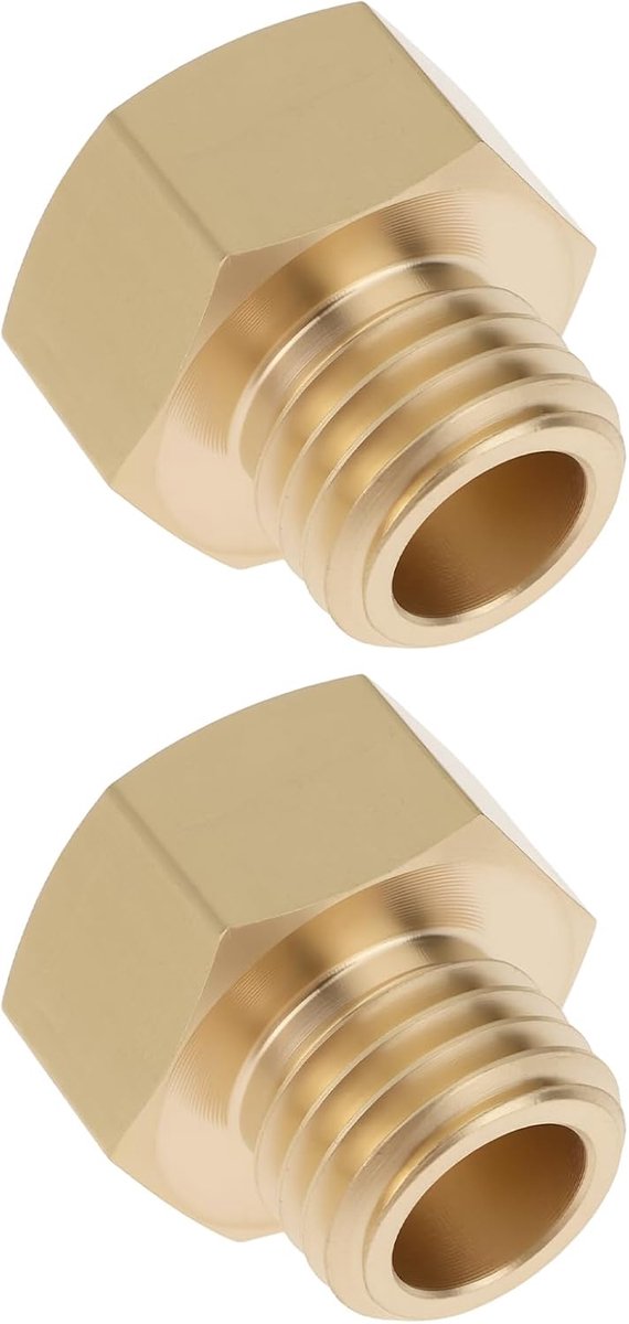 SnelShoppen - 2Pcs M12X1.5 Mannetje naar 1/4" Vrouwtje Adapter Drukmeter Messing Adapter voor Hydraulische Systemen en Pneumatische Apparatuur