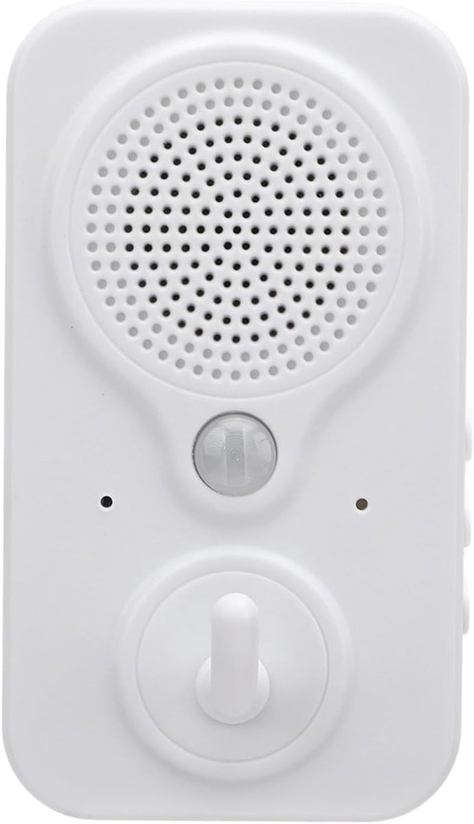 SnelShoppen - Ejoyous Bewegingsmelder Alarm Bel, PIR Infrarood Bewegingssensor met Welkomstgroet Opnamefunctie Draadloze Detector voor Winkels, Bedrij