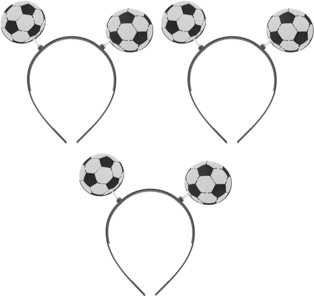 SnelShoppen - Elastische Voetbalhaarbanden 3 Stuks voor Sportevenementen en Feestjes, Ademend Materiaal, Comfortabele Pasvorm voor Dames en Heren