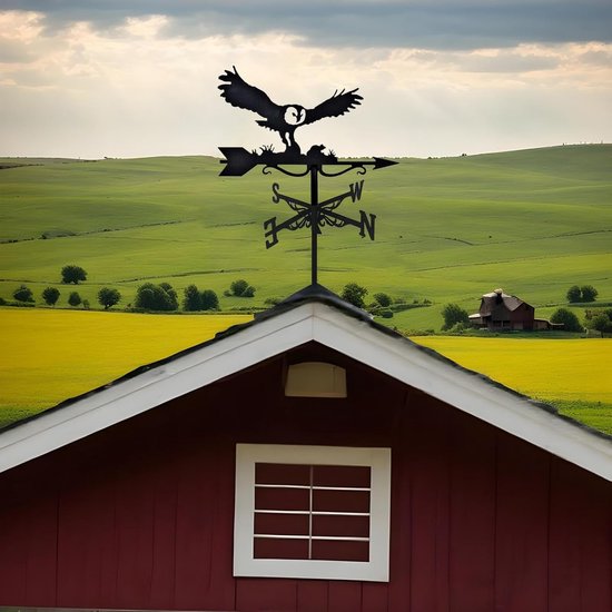 Tuinslinger Metaal - Windmeter Tuin - Decoratie Buiten - Hond en Muis Design - Met Grondpen - Zwart — afbeelding 2