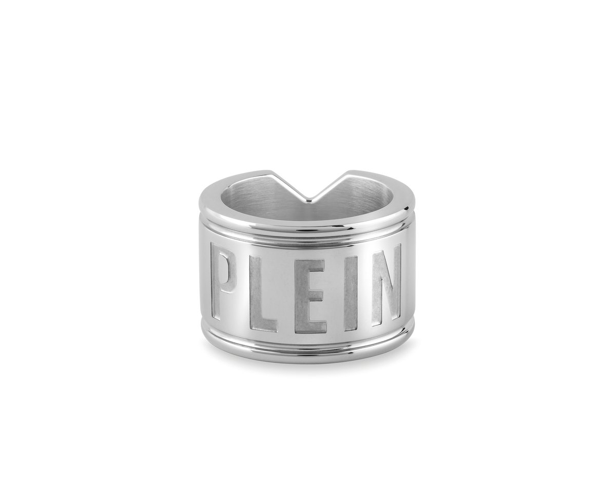 Philipp Plein Plein Double Tag Ring Zilveren Toon Main Material: Recycled Stainless Steel; Second Material: Recycled Stainless Steel PJ0AA10R7, PJ0AA10R9