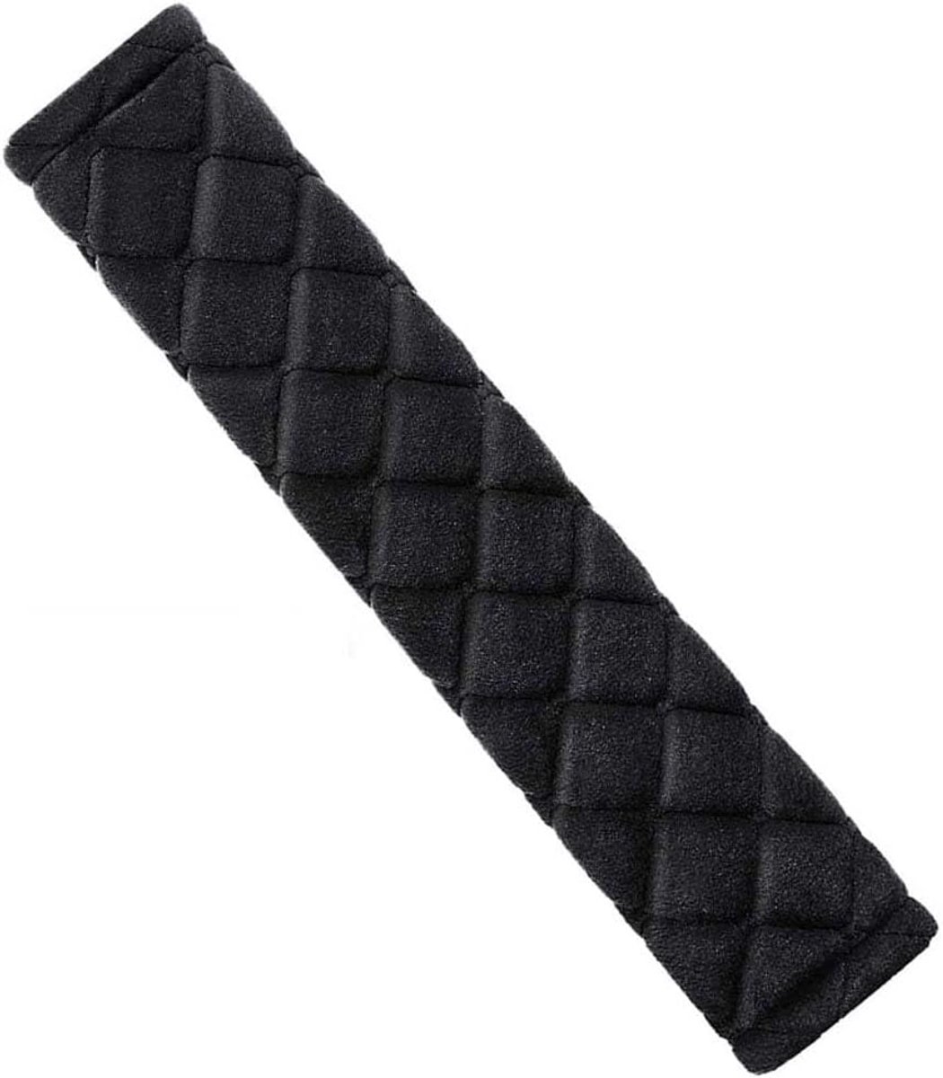 Car Seat Belt Cover 2 Pack Black 30 cm Padded Fastening Straps Comfortable for Travel - ShopVlot
