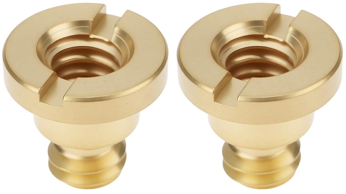 SnelShoppen - 2 Stuks 1/4 Inch Messing Schroeven Voor Leer Camera Half Case Grip Case Tas - Duurzaam, Corrosiebestendig, Eenvoudige Installatie