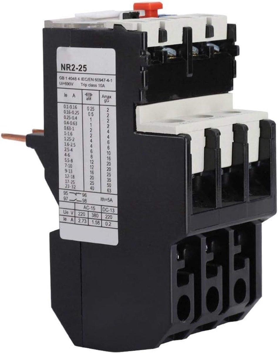SnelShoppen - Relo di sovraccarico NR2-25 termische motor overload fase bescherming 12-18A met temperatuur compensatie en automatische reset