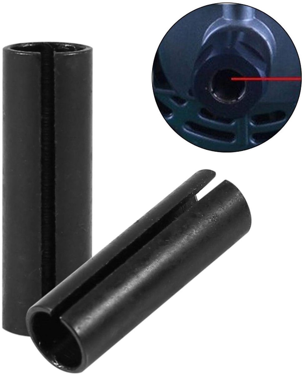 SnelShoppen - 1 x Collet Adapter 8mm naar 6.35mm 1/4 Inch Stalen Graveren Bit Routeradapter Tool voor Collet, Hoge Precisie, HRC62, Geschikt voor Grav