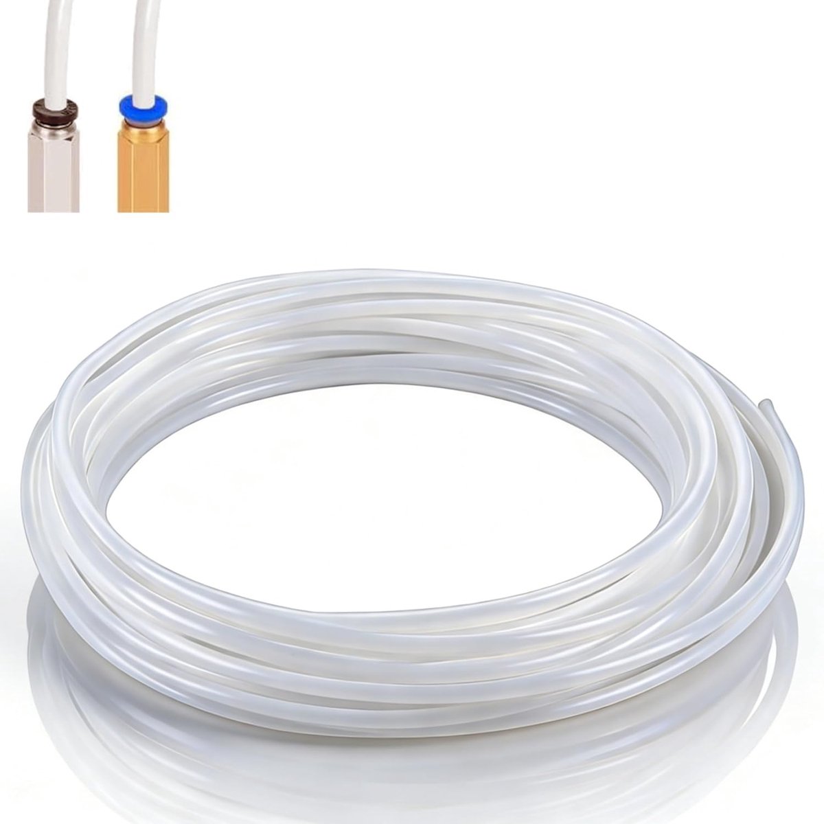 4 m PTFE Hose 2.5 mm ID x 4 mm OD White, for 1.75 mm Filament, Compatible with Bambu Lab A1/A1 mini/P1P/P1S/X1C and - ShopVlot
