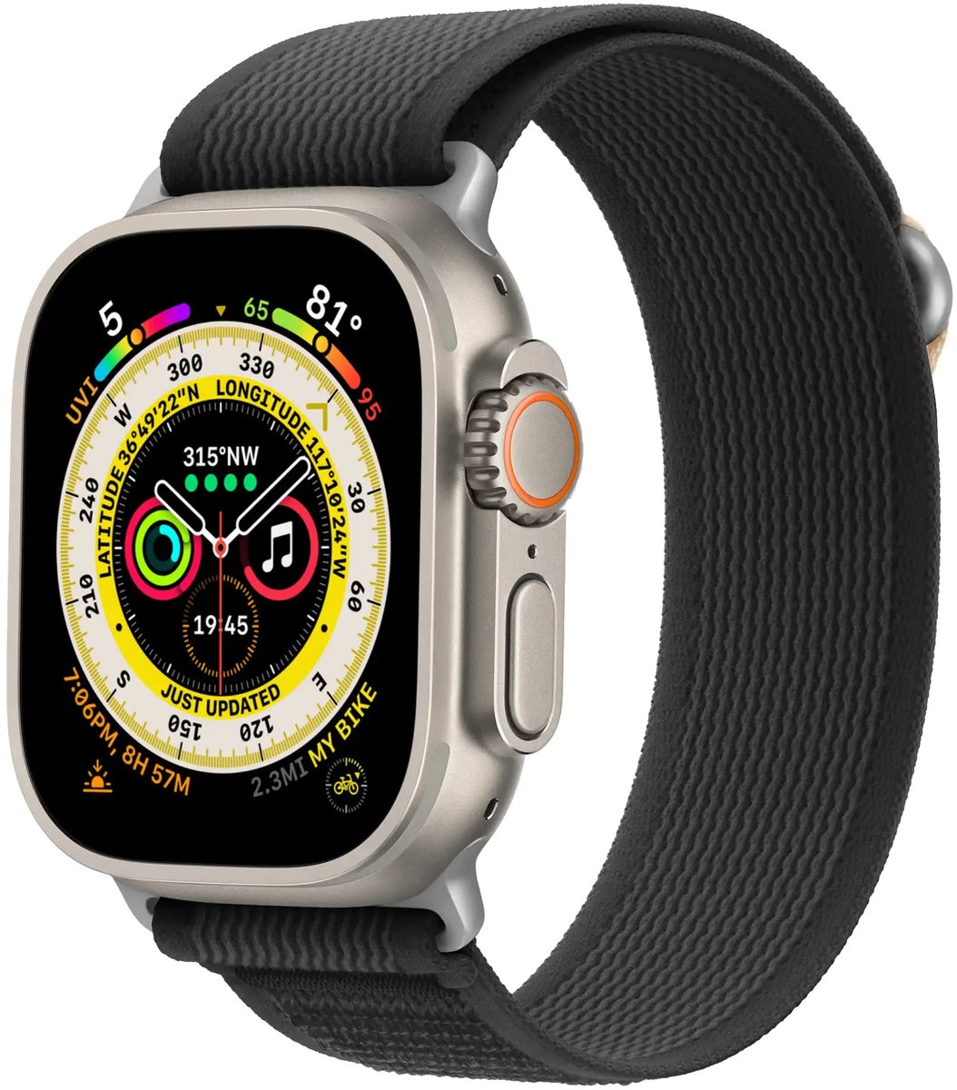 Pasek CubeNest Trail Loop do Apple Watch 42/44/45/Ultra 49 mm (B02N1L01) czarny