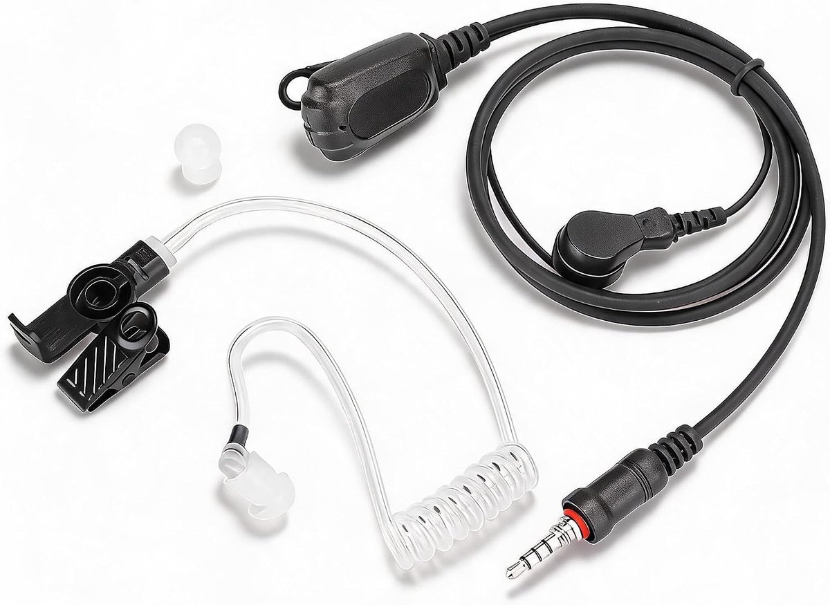 SnelShoppen - Air Guide Headset voor IC-M M34, In-Ear Waterdichte Headphones IP54, Geluidsisolerende Functie, PU Hoofdtelefoon voor Zeilen en Buitensp