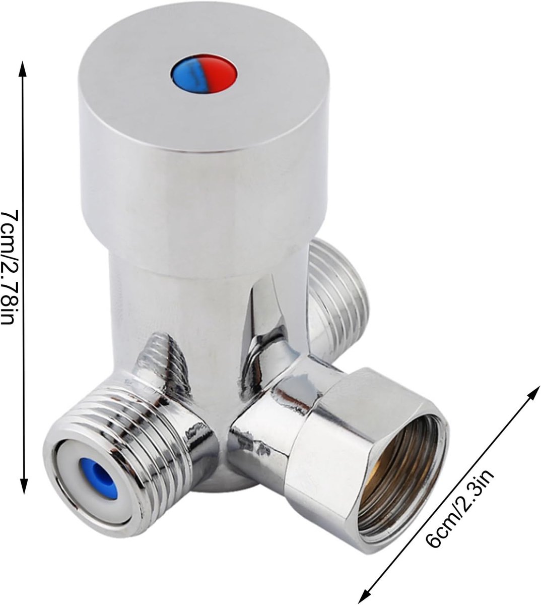 SnelShoppen - Thermostatische Mengkraan G1/2 voor Koud en Warm Water, Automatische Waterkraan van Messing met Veiligheidsfunctie, 20 m³/h Doorstroomca