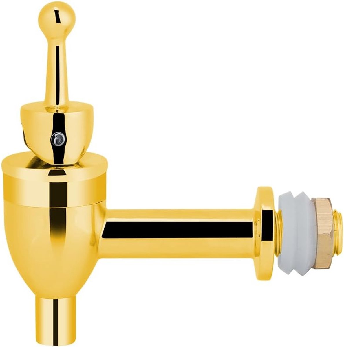 SnelShoppen - Koper Kraan, Badkamer Kranen, Mengkraan Wastafel, Dispenser Water, Vervangingskranen voor Wijn Bier Dranken (12mm-Goud)