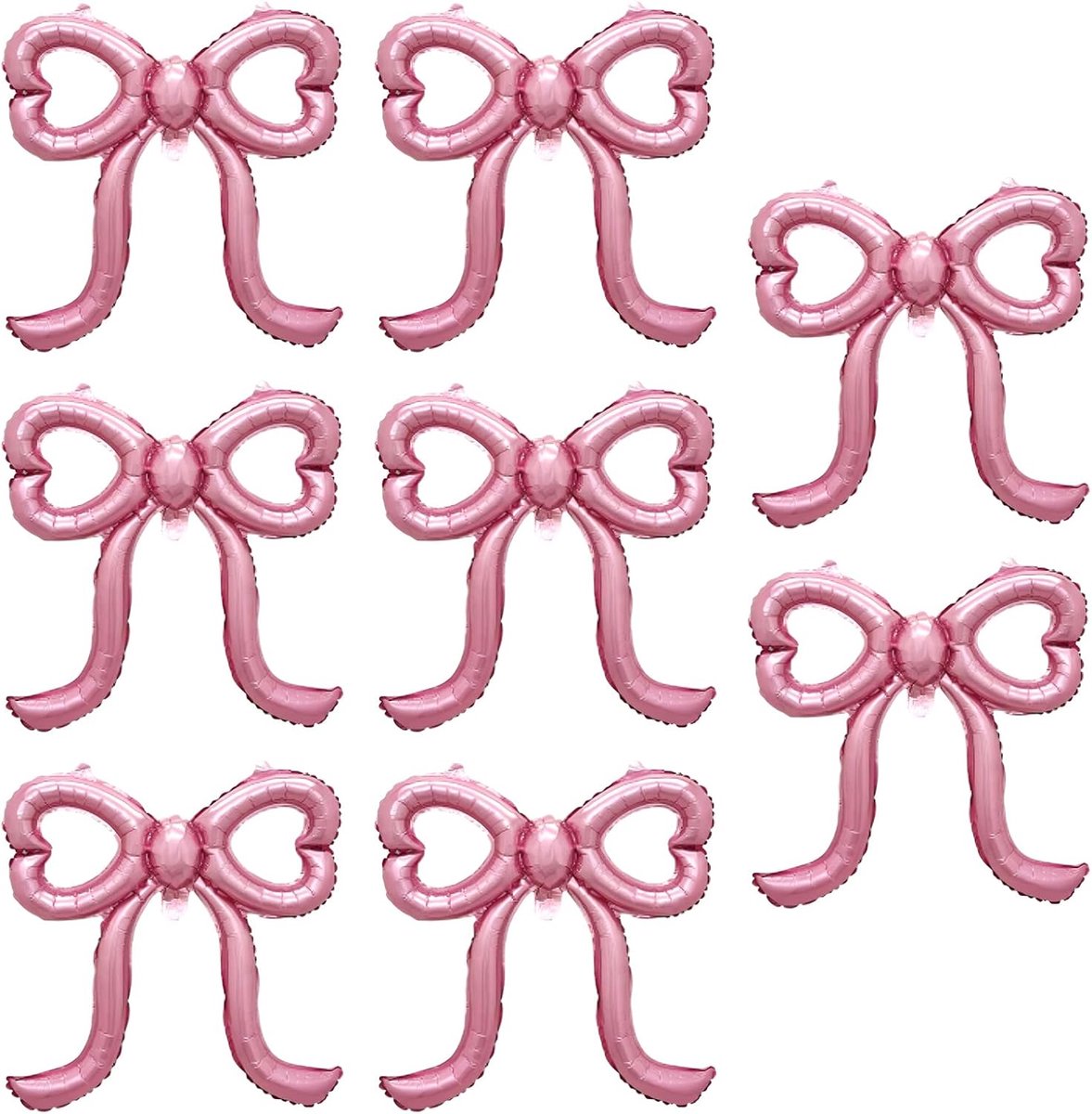 SnelShoppen - Arch Ballonnen Verjaardagsdecoraties, 8 Stuks Roze Strik Ballonnen, Grote Folie Ballonnen voor Meisjes Vrouwen Bruiloft Thema Verjaardag