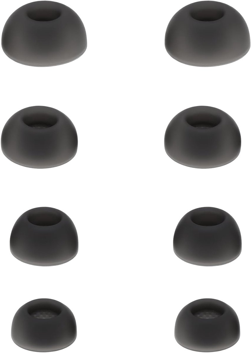 SnelShoppen - 4 Paar Silicone Oordopjes Vervangende Oordopjes XS/S/M/L Geschikt voor JBL Live Beam 3 en Live Buds 3 Zwart