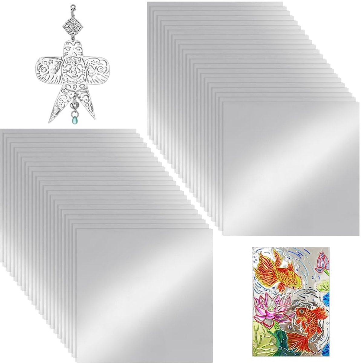 SnelShoppen - 100 Vellen Aluminiumfolie Zilver 0,7 mm voor Creatief Knutselen, Embossen en Vormen van Metaal voor DIY Projecten, Thuisdecoratie, Schoo