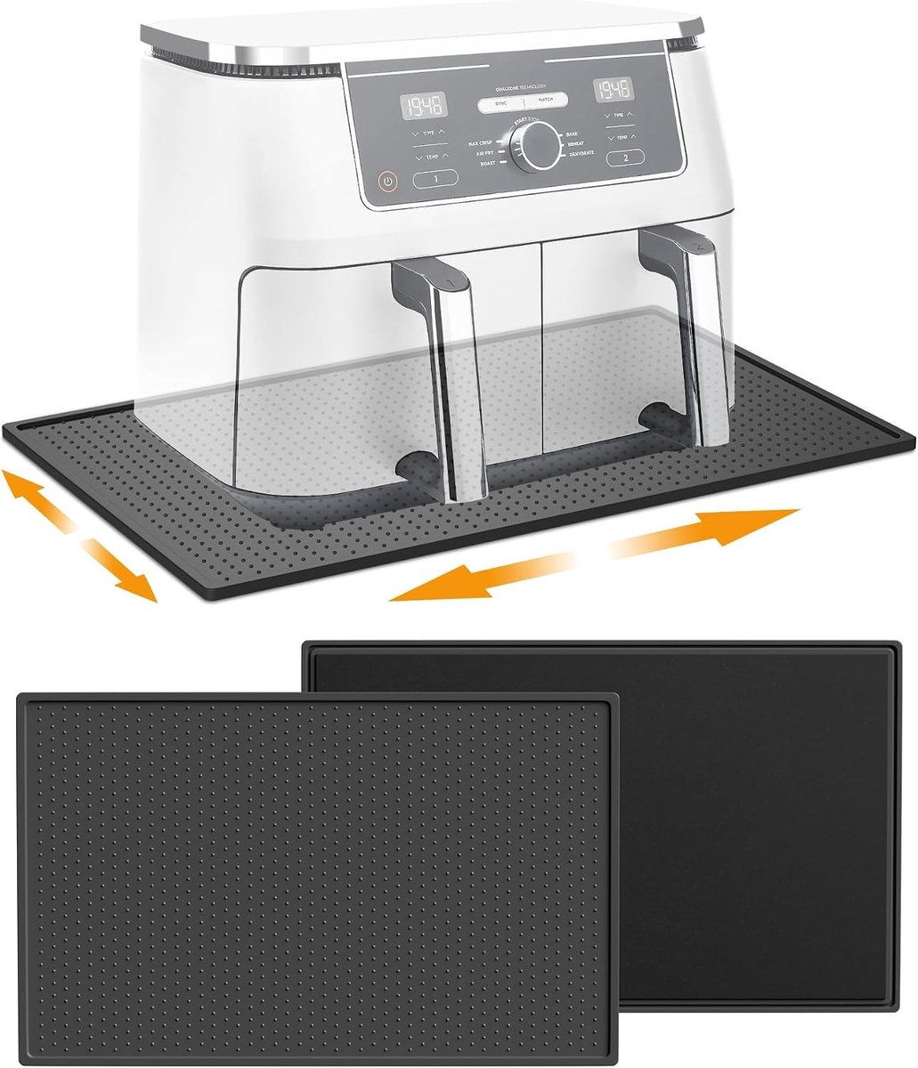 Hittebestendige Siliconen Mat voor Airfryer en Koffiezetapparaat - Antislip, Vuurvast en Duurzaam, 48 x 32 cm