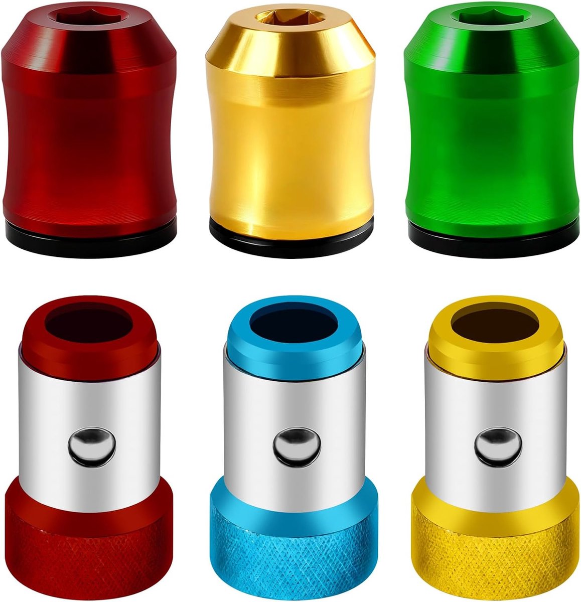 Magnetische Ringset voor Schroefkoppen - 6 Stuks - Aluminium Schroefhouder - Ideaal voor Klussen - SnelShoppen