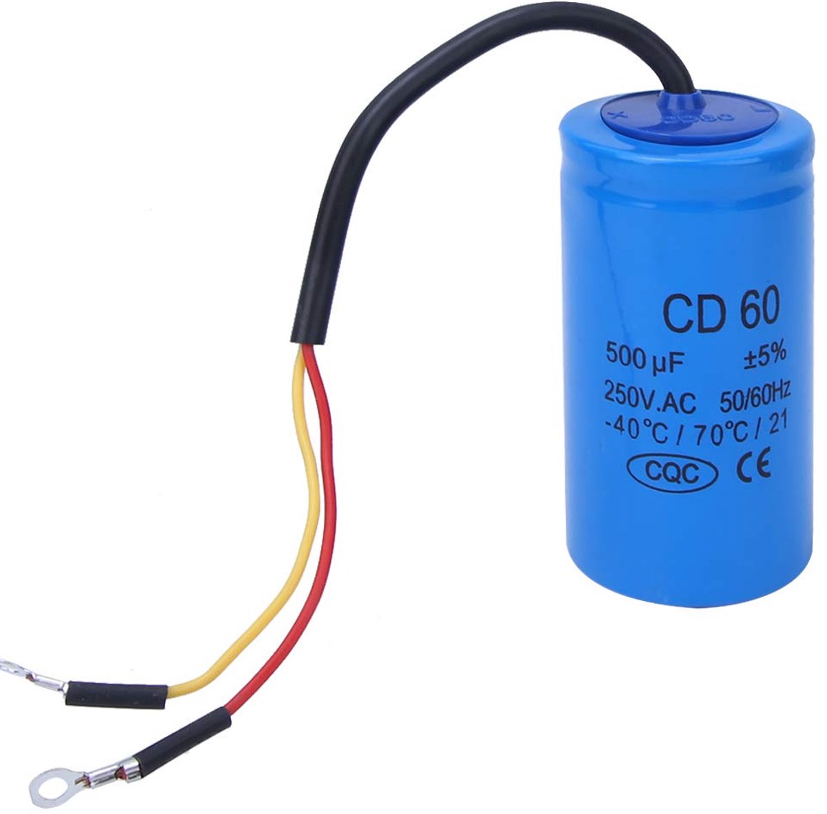SnelShoppen - CD60 500uf Ronde Condensator, 40°C / 70°C, 21 250VAC Explosiebestendige Startcondensator voor Waterpompen, Wasmachines, Koelers, Luchtco
