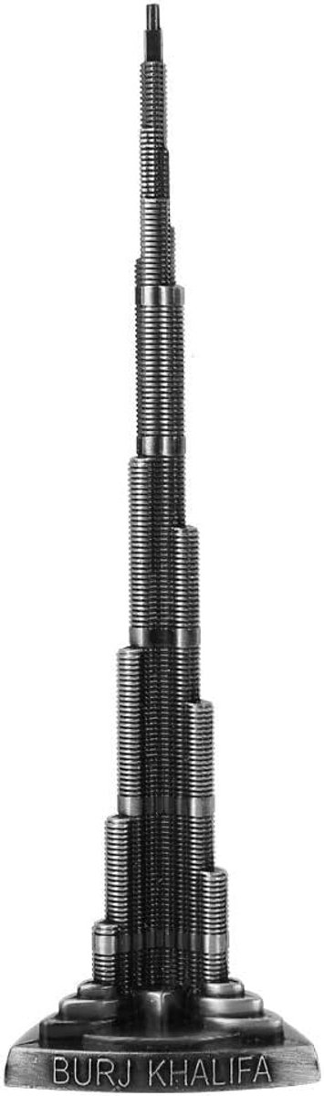 SnelShoppen - Burj Khalifa Miniatuur Model - Hoogwaardige Legering - Decoratie voor Thuis en Kantoor - Elegante Vintage Stijl - Perfect als Souvenir o