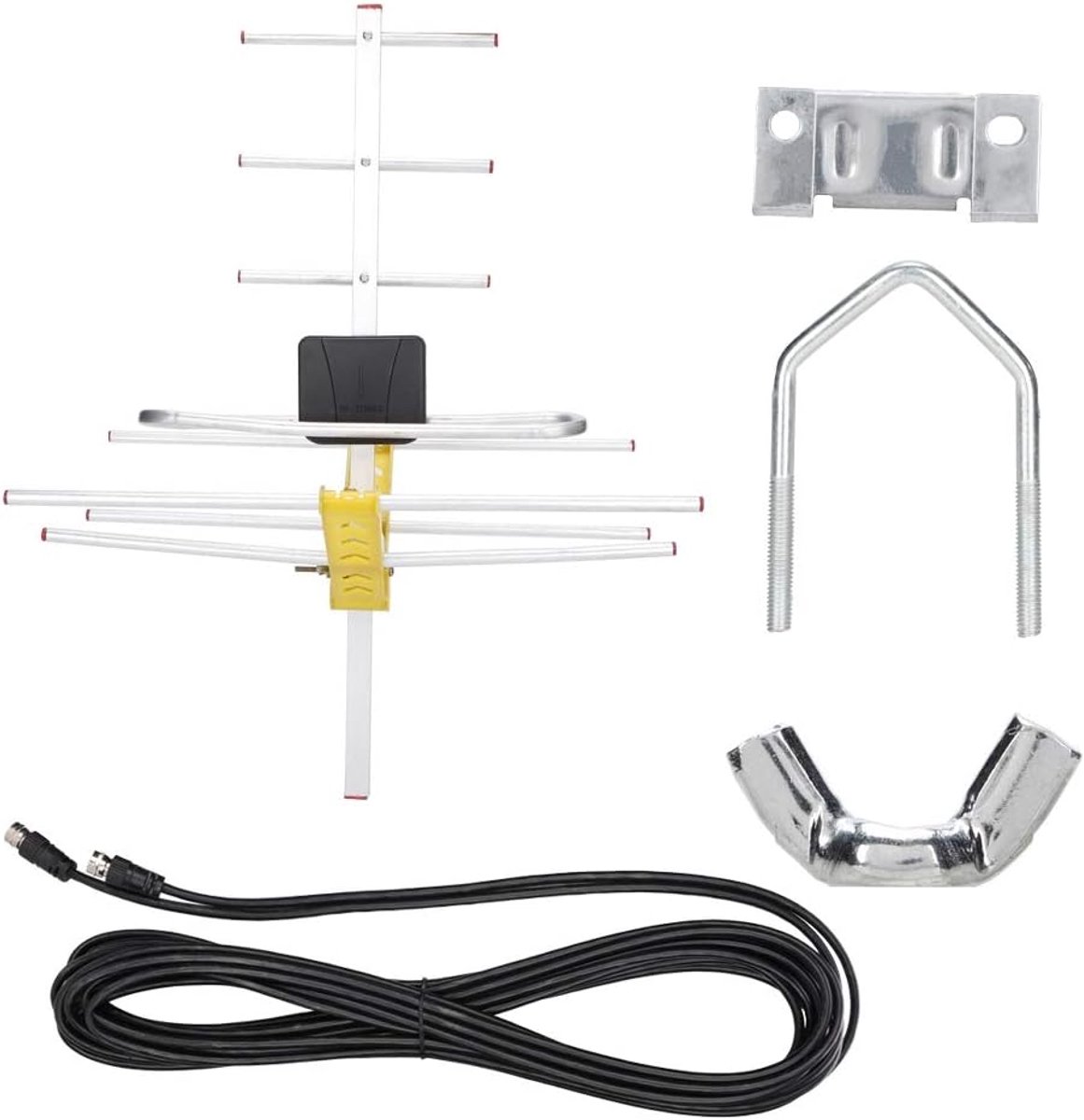 SnelShoppen - Outdoor HDTV Antenne - ABS TV Antenne - Hoge Gain voor Tafel en Wand - 80 Miles Bereik - Multidirectioneel Ontwerp