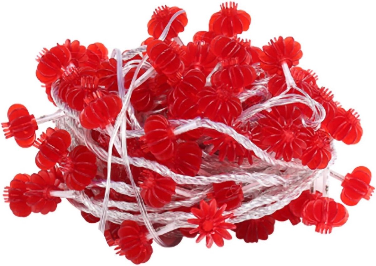 SnelShoppen - Chinese Lantaarn String Lights Rood - 6 Meter/19.7 ft met 40 LED Lichten - Waterdichte Decoratie voor Tuin, Courtyard, Feest en Buiten