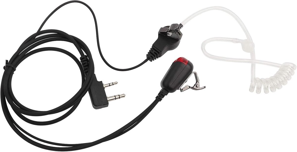 SnelShoppen - Noise Cancelling Hoofdtelefoon met Verborgen Microfoon, PTT Oordopjes met Transparante Geluidstube voor Twee-Wegradio's, Duurzaam en Com